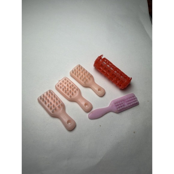 Mattel Other - Vintage Barbie 1960S Hair Accessories Pink Brushes Red Roller Hong Kong